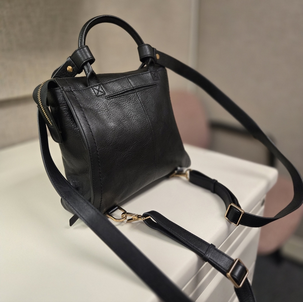 Fossil Black Leather Backpack - Picture 2 of 2